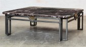 A MODERNIST MARBLE, STEEL AND