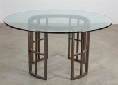 A MODERNIST METAL AND GLASS CI