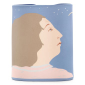 A MODERNIST PORCELAIN FACE VES