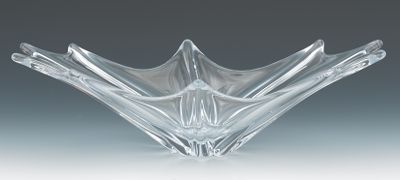 A Modernist Shape Daum Crystal Bowl