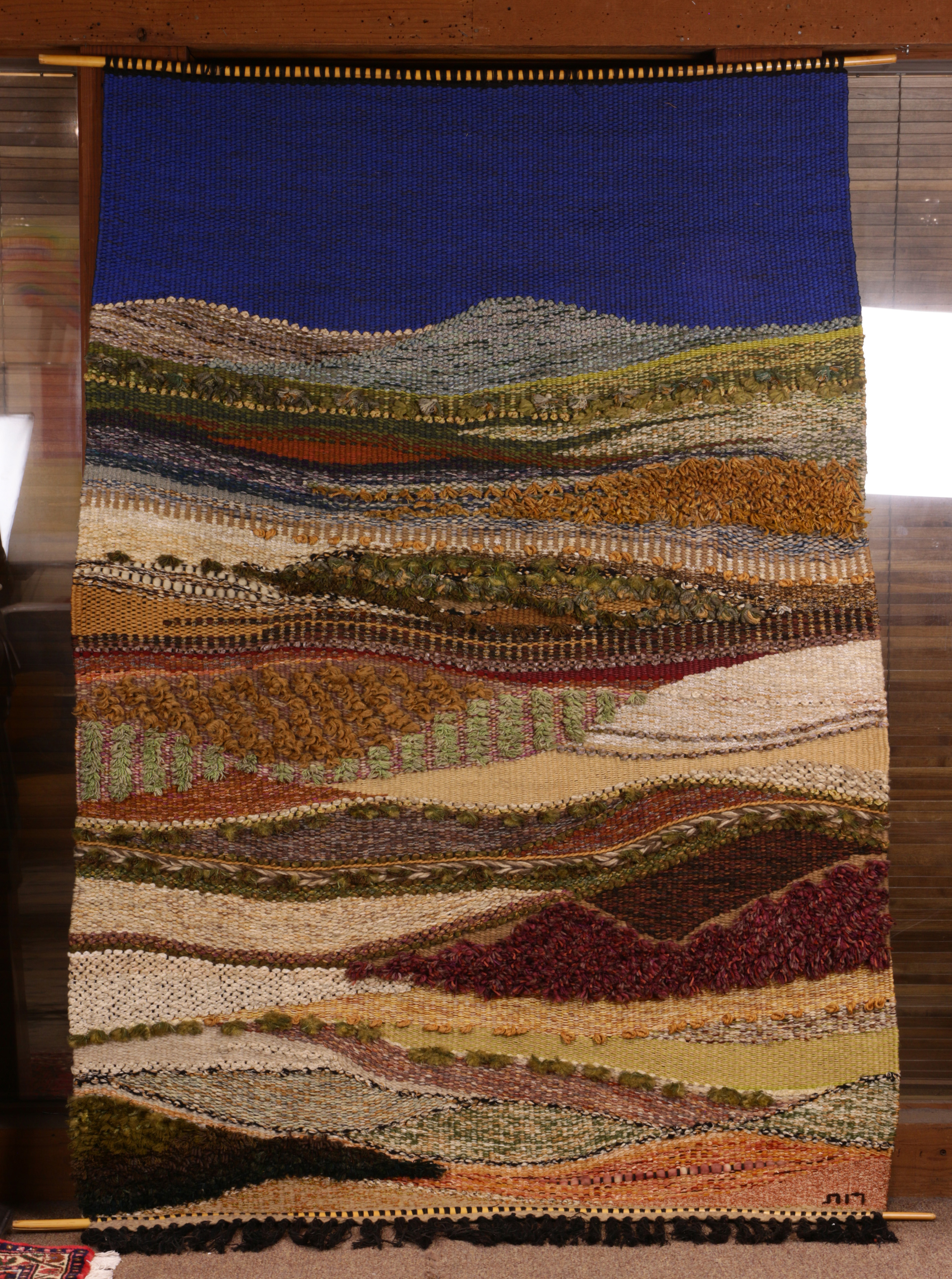 A MODERNIST WOOL TAPESTRY A
