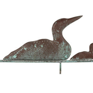 A Molded Copper Loon Weathervane