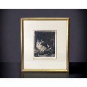 A MONOCHROME WATERCOLOUR, AFTE