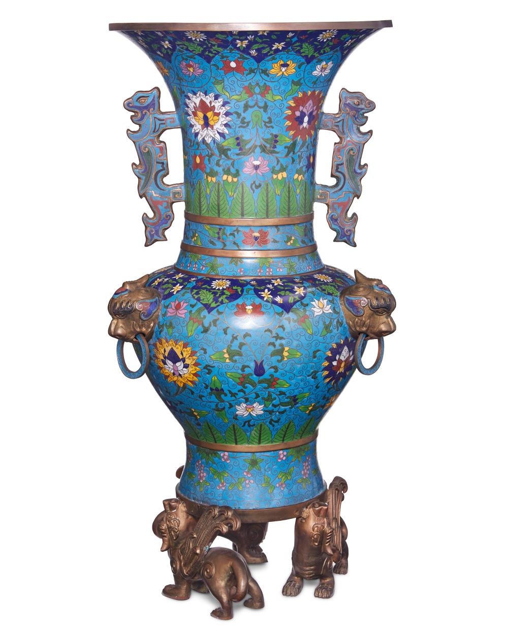 A MONUMENTAL CHINESE CLOISONNé
