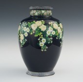 A Monumental Cloisonne Vase Wi
