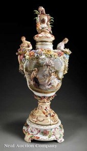 A Monumental Dresden Porcelain