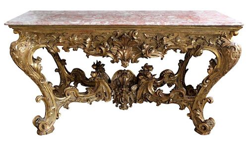 A MONUMENTAL ITALIAN CARVED AND