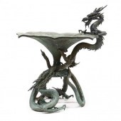A MONUMENTAL JAPANESE BRONZE D