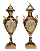 A MONUMENTAL PAIR SEVRES STYLE