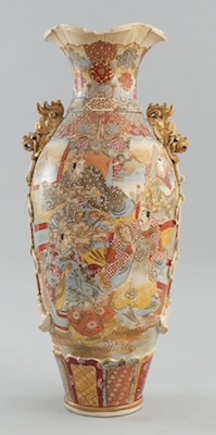 A Monumental Satsuma Vase Thickly