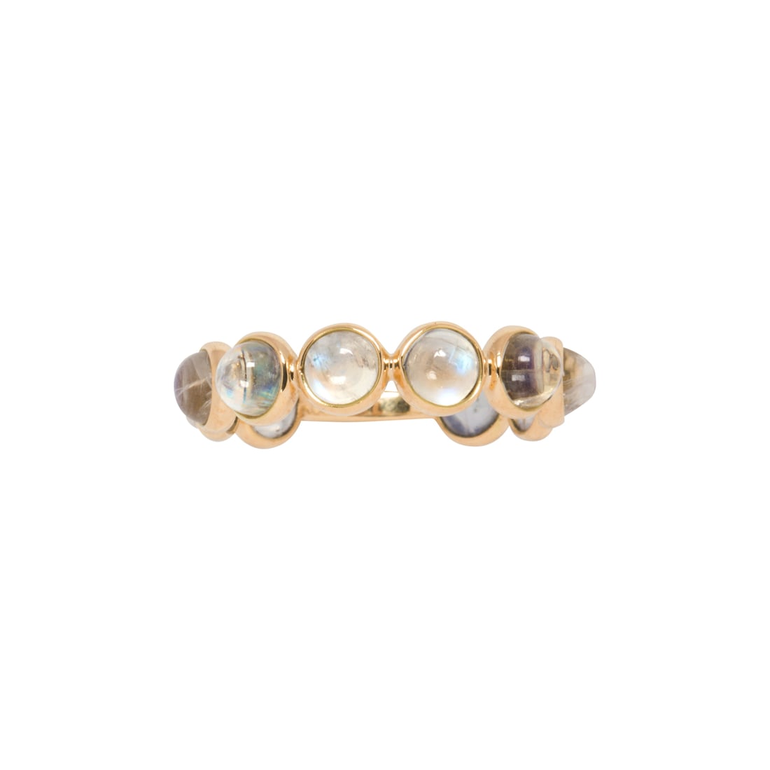 A MOONSTONE AND 18K GOLD BANDA