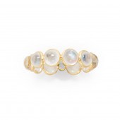 A MOONSTONE AND EIGHTEEN KARAT