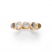 A MOONSTONE AND EIGHTEEN KARAT