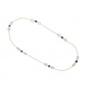 A MOONSTONE, TANZANITE AND EIG