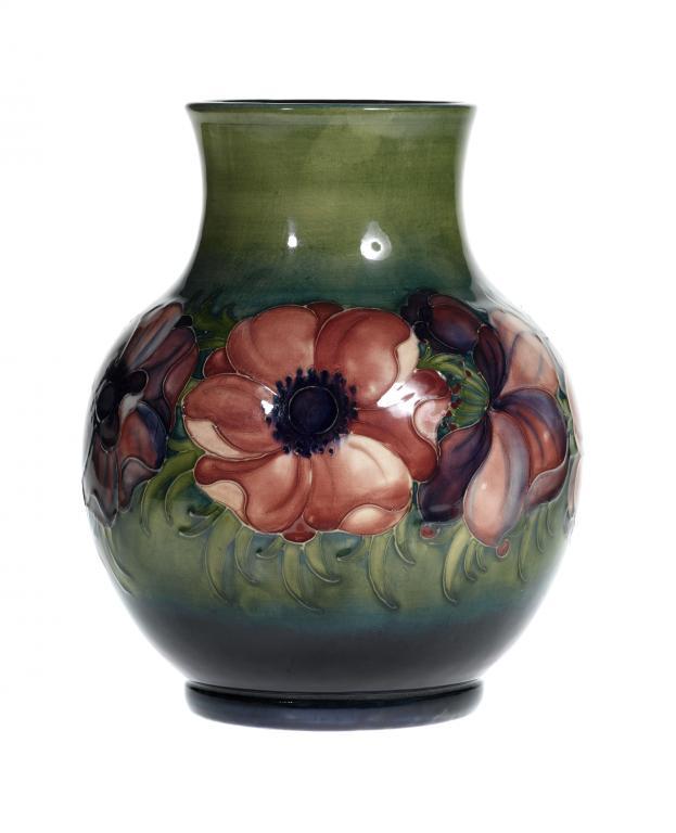 A MOORCROFT ANEMONE VASE,