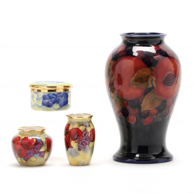 A MOORCROFT ART POTTERY SELECTION