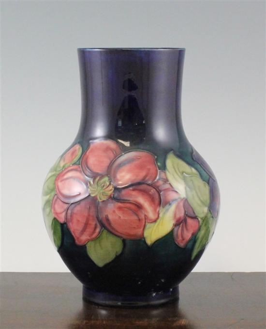 A Moorcroft Clematis pattern vase