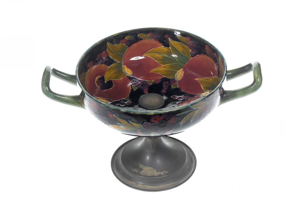 A MOORCROFT EPNS MOUNTED