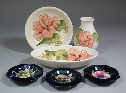 A Moorcroft pottery hexagonal