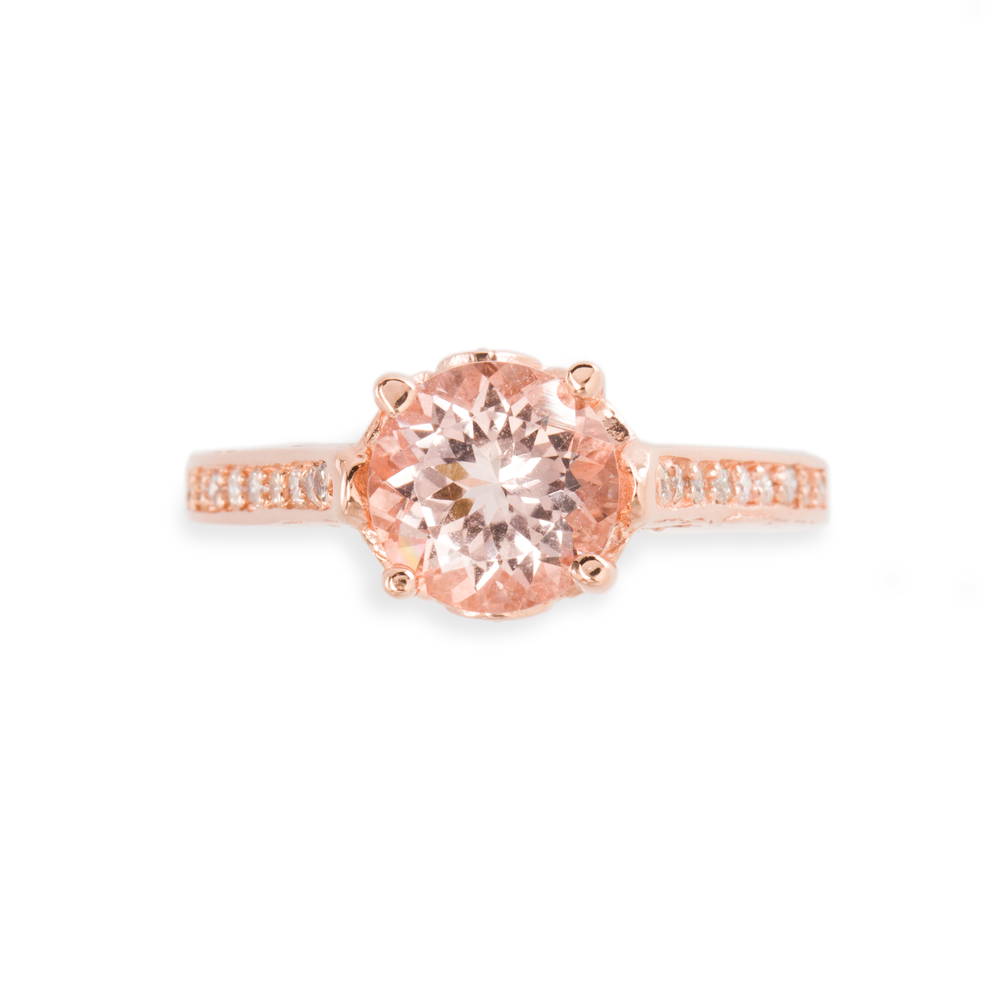 A MORGANITE, DIAMOND AND FOURTEEN