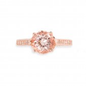 A MORGANITE, DIAMOND AND FOURT