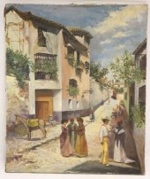 A. MORGILLA, OIL PAINTING ON C
