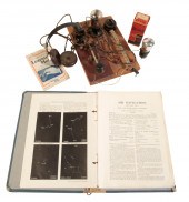 A MORSE CODE MACHINE mounted o
