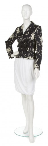 * A Moschino Navy and Cream Si
