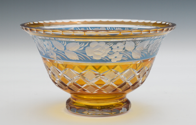 A Moser Cameo Cut Glass Bowl