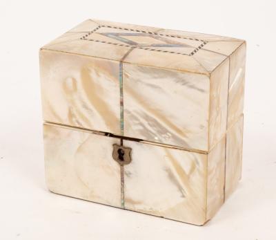 A mother-of-pearl scent bottle box,