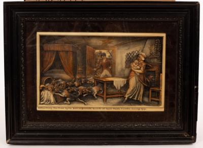 A moulded plaque depicting
