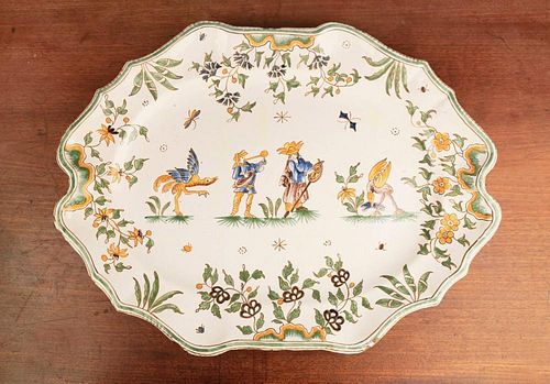 A MOUSTIERS FAIENCE PLATTER,