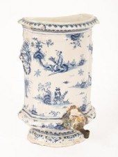 A Moustiers faience wall ciste