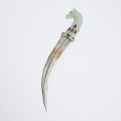 A Mughal-Style Celadon Jade Ho