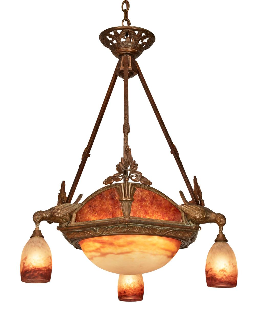 A MULLER FRèRES GLASS AND WROUGHT