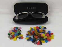 A multi coloured glass necklace and