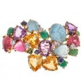 A MULTI-GEMSTONE CLUSTER BROOC
