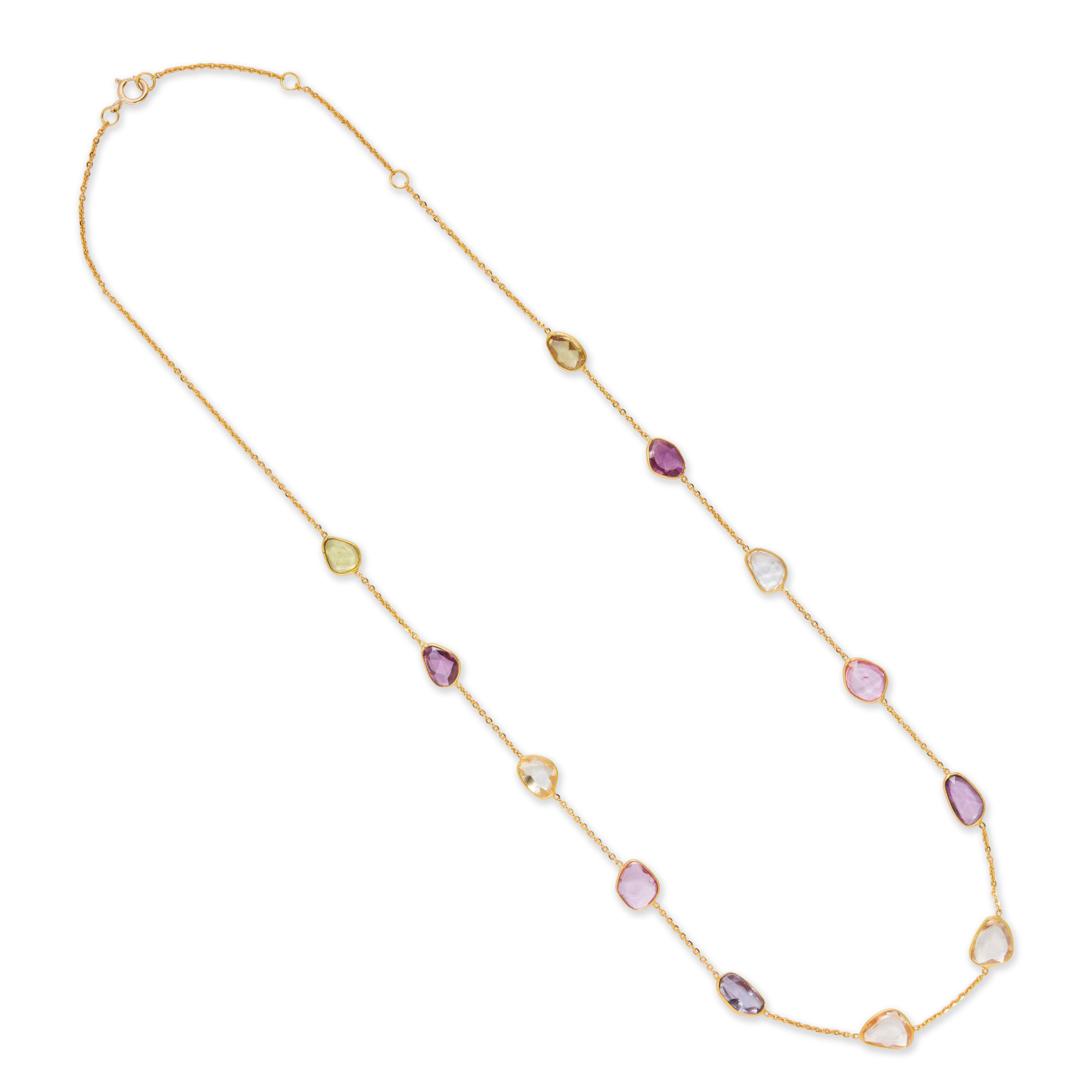 A MULTI-HUED SAPPHIRE AND