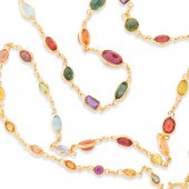 A MULTI-HUED SAPPHIRE AND EIGH