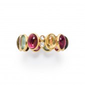 A MULTI-HUED TOURMALINE, DIAMO