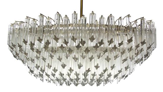 A Murano Glass and Brushed Steel