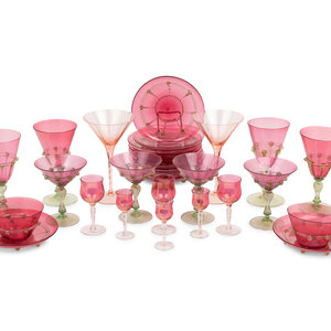 A Murano Glass Table Service