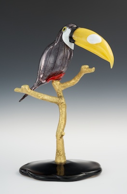 A Murano Glass Toucan Sculpture