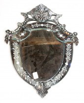 A MURANO STYLE SHIELD FORM LOO