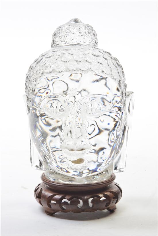 A Nachtmann Glass Bust of Buddha