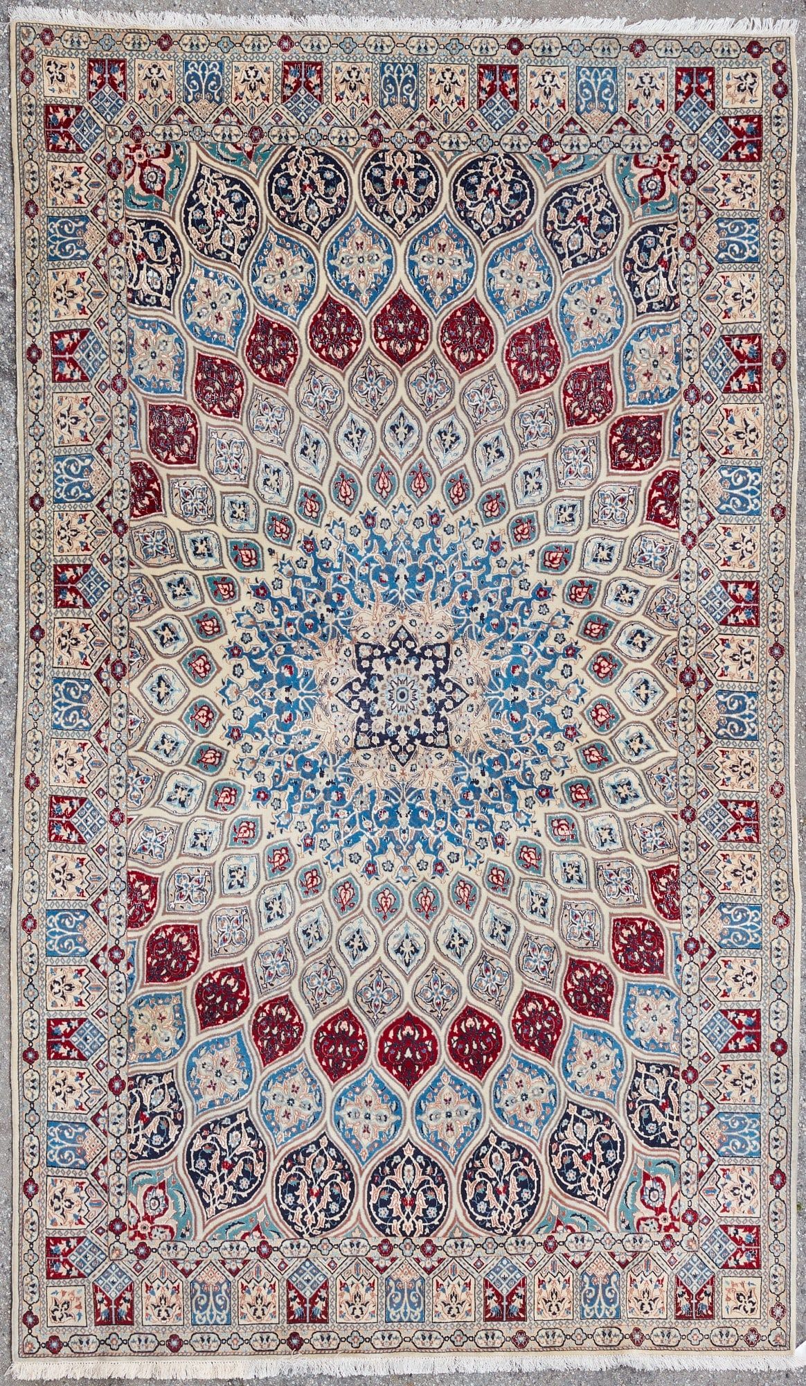 A NAIN RUGA Nain rugwith silk