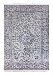 A Nain Silk and Wool Rug Habib