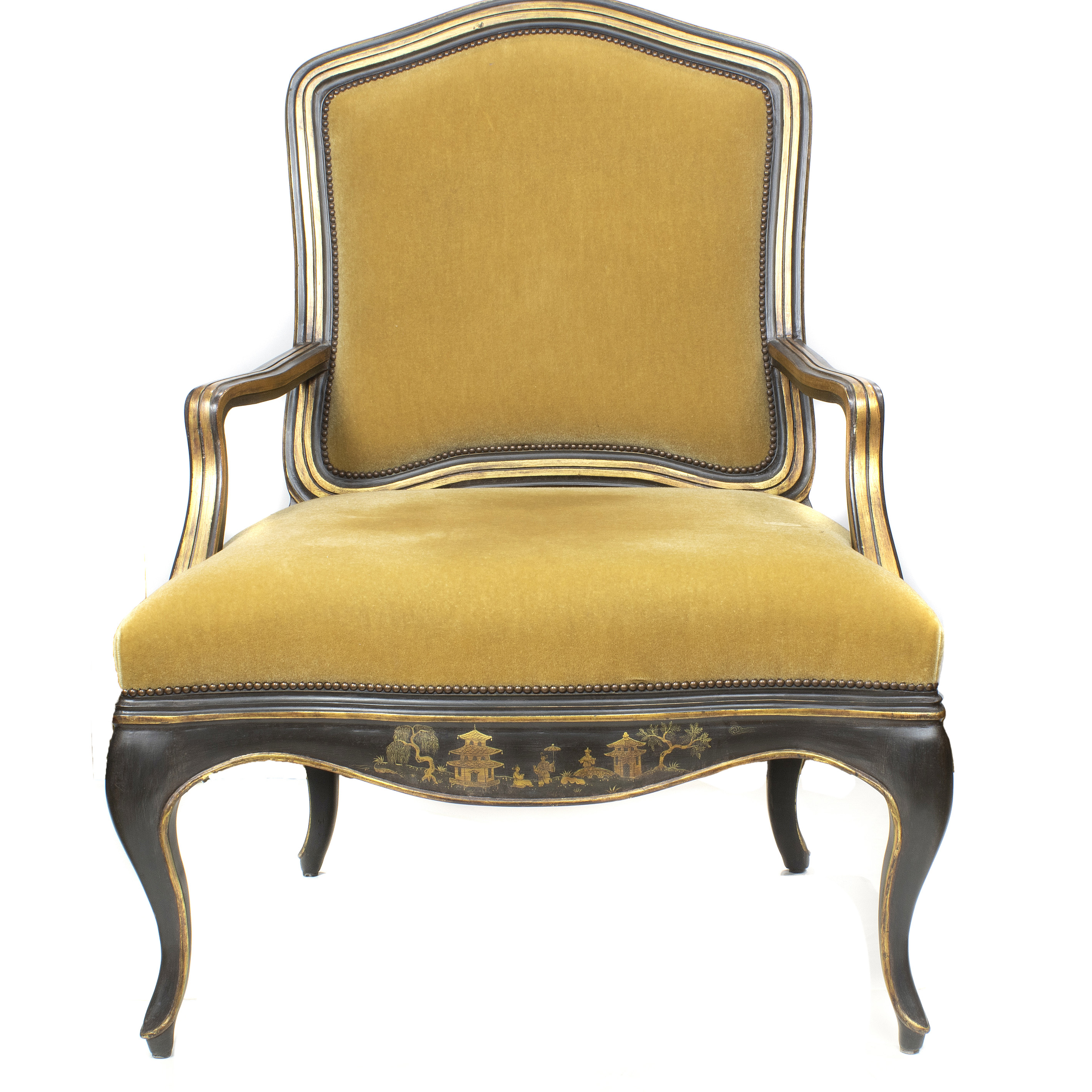A NANCY CORZINE EBONIZED FAUTEUIL A