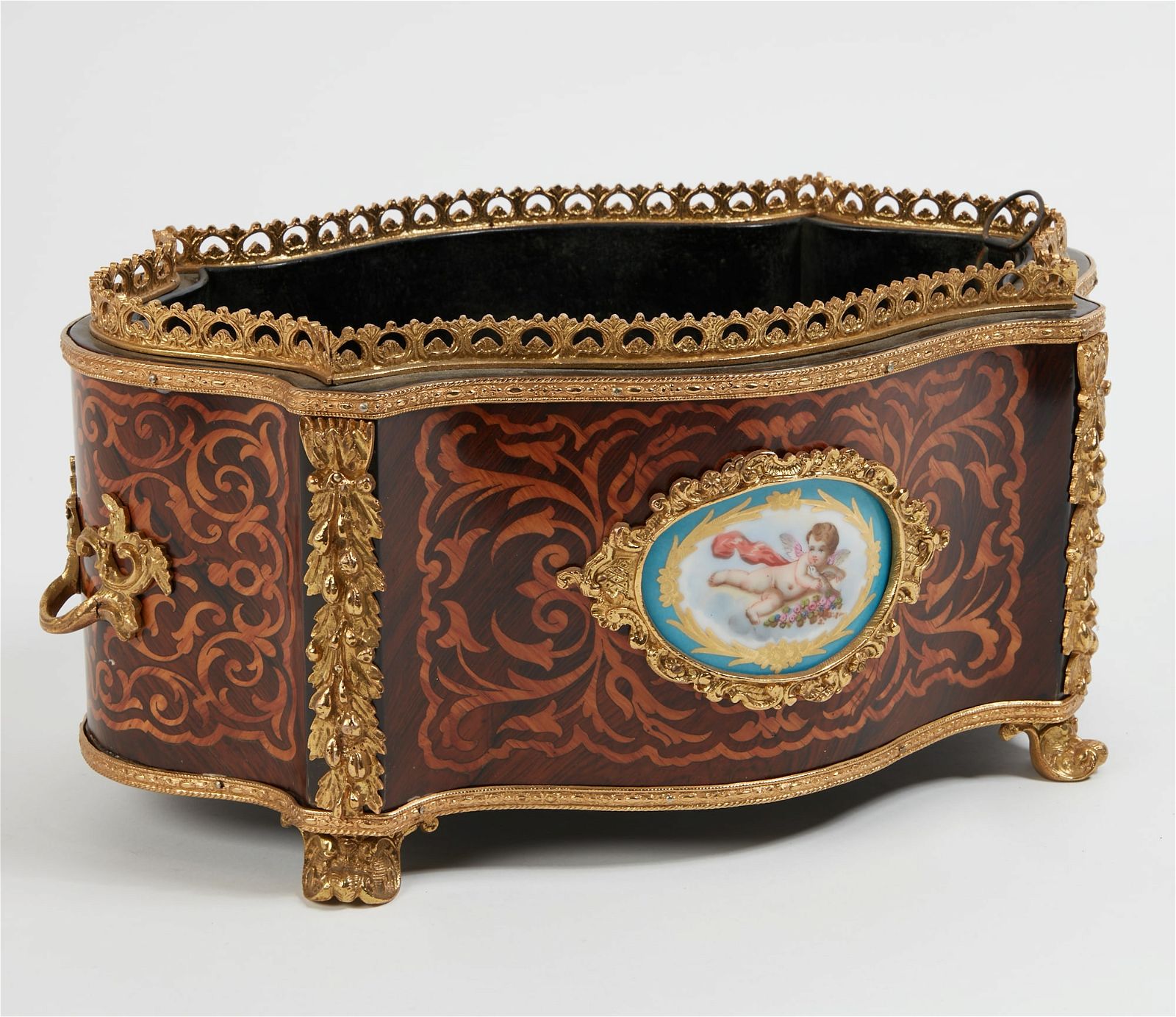 A NAPOLEON III BRONZE AND PORCELAIN