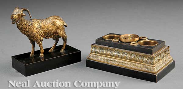 A Napoleon III Gilt and Patinated